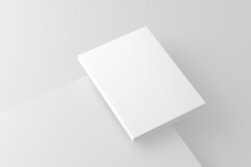 Softcover Book Cover White Blank Mockup