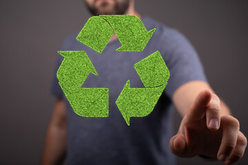 green nature environment recycling abstract illustration
