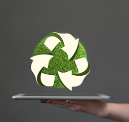 Recycling. Green recycle eco symbol