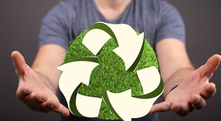 Recycling. Green recycle eco symbol