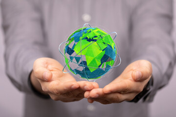 Concept day earth Save the world save environment