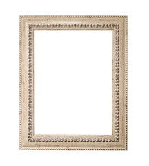 There is a beige square frame. White background. Isolated.