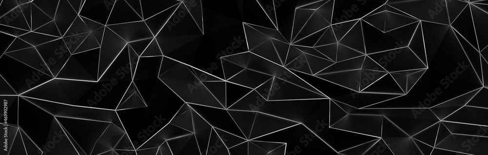 Poster abstract dark polygonal mosaic background