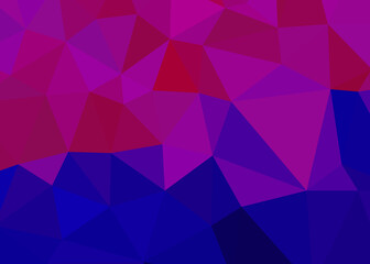 Geometric design. Dark blue ​gradient background. Geometric triangle, mosaic, abstract background EPS 10 Vector