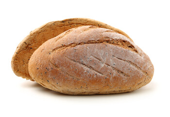 Bread on isolated white background. 