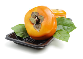 persimmon on a white background
