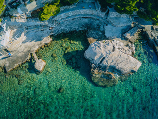 Matusici an der Makarska Riviera von oben