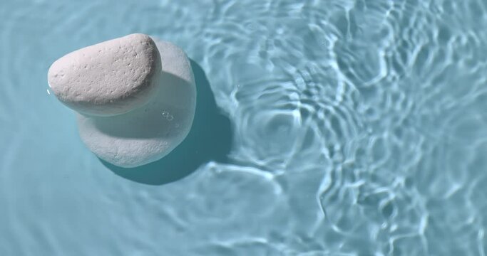 물, 돌, 그림자, 물결