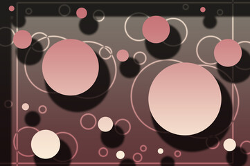 Circle vector design, pink round pattern, shadow backdrop