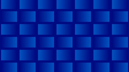Modern abstract background in blue color - geometric mosaic of rectangles with soft shadows - 3D illustration