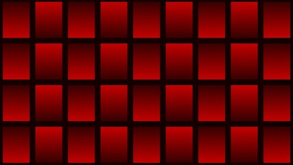 Naklejka na ściany i meble Modern abstract background in red color - geometric mosaic of rectangles with soft shadows - 3D illustration