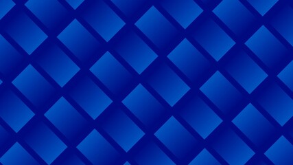 Modern abstract background in blue color - geometric mosaic of rectangles with soft shadows - 3D illustration