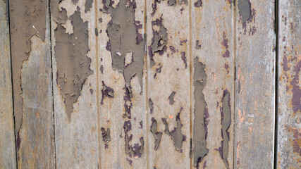 Background wooden board with cracked paint. Color-Peel wood texture