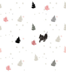 Winter Season Merry Christmas Seamless Patterns