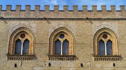 Fototapeta na wymiar Palazzo Malatestiano, historic palace of Fano, Italy