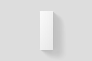 Long Rectangle Box White Blank Mockup