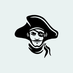 Man pirate vector illustration. Pirate illustration.