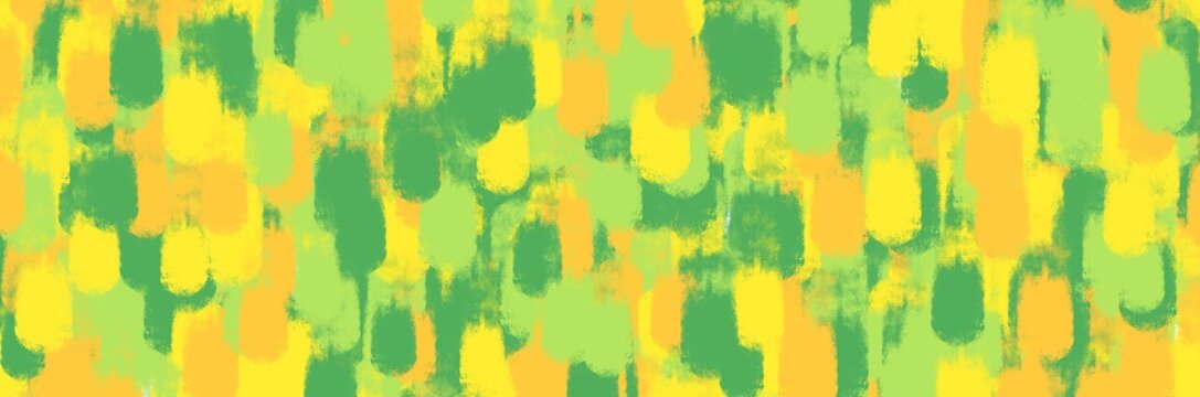 Abstract background painting art with green and yellow paint brush for thanksgiving poster, banner, website, phone case design.