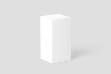 Rectangle Box White Blank Mockup