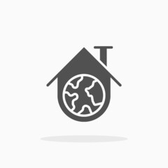 Eco Home icon. Vector illustration. Enjoy this icon for your project.