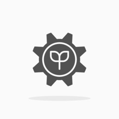 Eco Gear icon. Vector illustration. Enjoy this icon for your project.