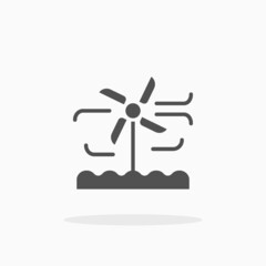 Wind Turbine icon. Vector illustration. Enjoy this icon for your project.