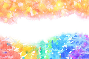 空 雲 虹 水彩 ベクター 背景