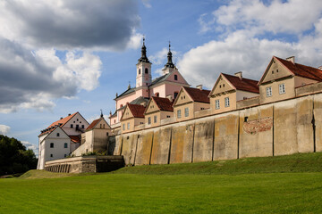 Monastery and church, summer and clouds