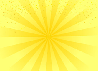 イラスト素材: 金色の紙吹雪と黄色と金色の集中線　背景　広告用　新春セール　クリスマス
