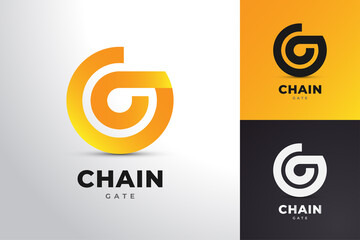 Modern Initial Letter C and G Logo Design Template. CG or GC Monogram Logo or Icon