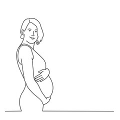 Young woman expecting a baby.