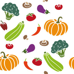 Vegetables seamless pattern