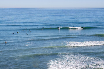 Swamis surfing point in San Diego