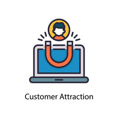Customer Attraction vector fill outline Icon Design illustration. Web And Mobile Application Symbol on White background EPS 10 File