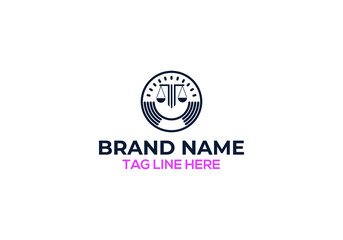 Law firm logo design and vector logo template
