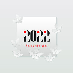 2022 Happy new year Christmas design template. logo design for greeting cards or for branding, banner, cover, card Happy new year 2022