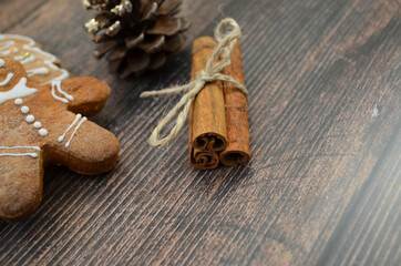 Christmas gingerbread, decoration background