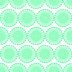 Seamless circle pattern with turquoise color for background and wallpaper