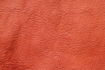 Light brown orange genuine full grain leather texture