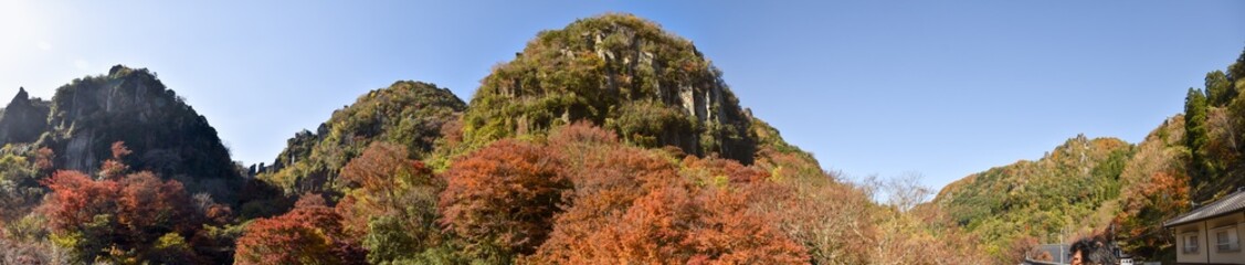 深耶馬渓と一目八景展望台パノラマ