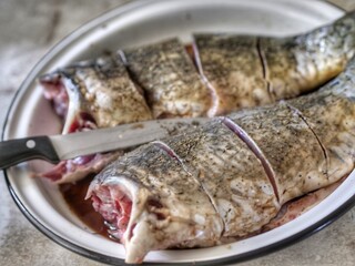 fish on a plate