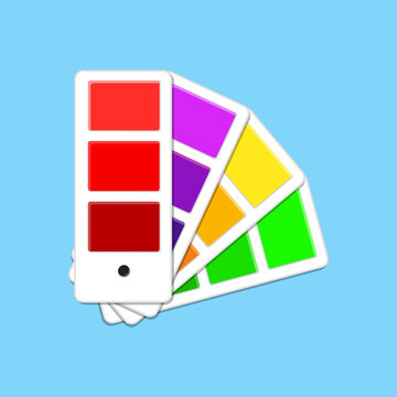 Pantone colour chart vector flat icon. Color palette swatch  illustration.