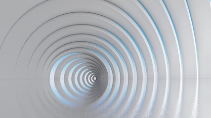 Architecture background arched interior 3d render