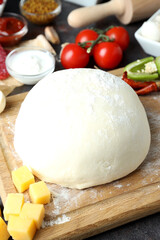 Concept of cooking pizza close up,top view