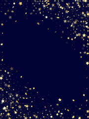 Gold gradient star dust sparkle vector background.