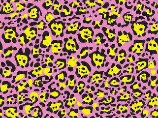 Leopard print vector seamless. Fashionable background for fabric, paper, clothes. Animal pattern