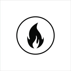 Fire Silhouette Illustration for Logo, Icon, Symbol, Pictogram, or Graphic Design Element. Vector Illustration - obrazy, fototapety, plakaty