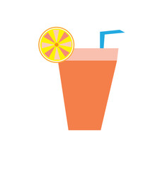 cold drinks or fruit juice vector logo or illustration or clipart 