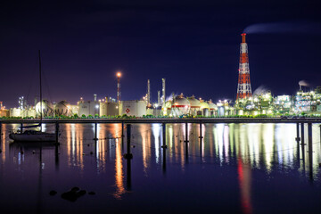四日市　霞ヶ浦緑地からの工場夜景