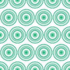 Seamless circle pattern with turquoise color for background and wallpaper